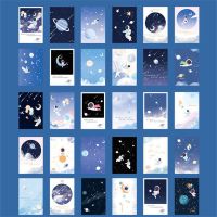 星河漫步-明信片30张|明信片 万事胜意 创意文字新年礼物留言祝福贺卡手帐素材30张