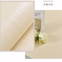 黄木纹 50厘米1米长|加厚衣柜家具翻新贴纸自粘墙纸门壁纸纯白木纹防水防油背胶环保贴