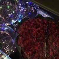 40个波波球＋灯带电池|爆款网红告白气球20寸发光透明波波球带灯led灯灯串气球