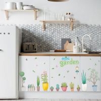 盆栽文艺|冰箱装饰贴纸自粘图案两门立体卡通单门贴冰箱纸橱柜门防水厨房