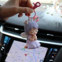 紫色安妮粉扣款盒装|创意网红安妮卡通可爱钥匙扣挂件汽车钥匙挂链挂饰圈女包包挂礼品