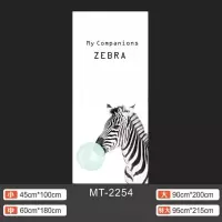 MT-2254 特大|北欧吹气球斑马动物门贴装饰个性创意整张遮盖洗手间玻璃门防水膜