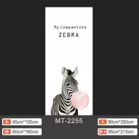 MT-2255 大|北欧吹气球斑马动物门贴装饰个性创意整张遮盖洗手间玻璃门防水膜