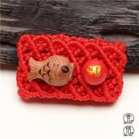 年年有余虎|本命年虎年红腰带扣开运桃木挂件皮带扣生肖红绳腰挂饰