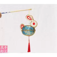天蓝色兔子|兔子灯笼手提古风卡通中秋节儿童花灯2021新款汉服道具创意中国风