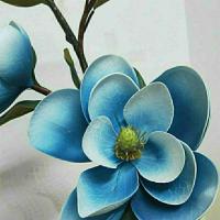 1号蓝色一支|仿真pu 木兰花玉兰花假花家居橱窗酒店婚庆布景装饰影视道具华艺