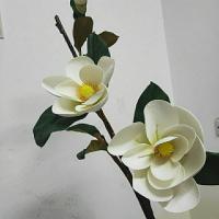 1号白色一支|仿真pu 木兰花玉兰花假花家居橱窗酒店婚庆布景装饰影视道具华艺