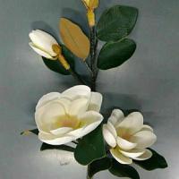 2号白色一支|仿真pu 木兰花玉兰花假花家居橱窗酒店婚庆布景装饰影视道具华艺