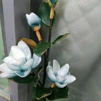 2号蓝色2支|仿真pu 木兰花玉兰花假花家居橱窗酒店婚庆布景装饰影视道具华艺