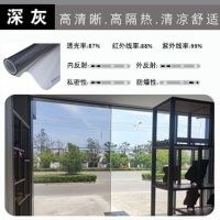 双向深灰多件拍下连一起发货 70x100cm|双向透视玻璃贴膜门面商铺店面门商场贴膜防晒节能防爆贴纸自粘