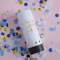 海洋蓝(11cm) 4根|结婚生日手推礼花筒喷花筒小礼炮婚礼派对道具推推乐手拧礼花拉炮