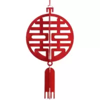 12个喜|元旦新年装饰春节布置无纺布室内外防雨春子福字小号挂饰用品灯笼