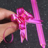 玫红 500个|迷你手拉花小号蝴蝶结结婚庆用品包装盒糖盒装饰拉花节日礼品彩带