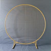 直径2米[金色]4半分割|婚庆道具圆形网格摆件森系铁艺几何背景气球装饰婚礼方形网格屏风