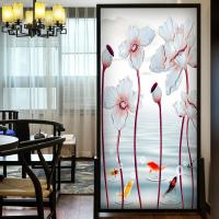 04右边 60x120cm|中式磨砂窗户玻璃贴膜浴室防走光窥视透光不透明移门贴纸免胶自粘