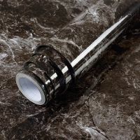 黑石 1米长60cm宽|衣柜贴门贴纸自粘木纹墙纸桌面橱柜家具翻新防水防潮壁纸卧室墙贴