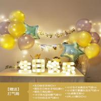 18、字体灯套餐R款|生日快乐装饰品儿童气球道具派对男孩女宝宝一周岁布置背景墙场景