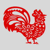 20[纸质鸡,单张价格] 40CM|端午节门贴公鸡剪纸纸贴纸剪贴画作品手工贴的窗花小鸡粽子墙贴画