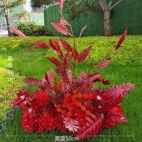 大红色|新款婚庆t台花排花条 路引花道具 玫瑰花路引拱门婚礼布置