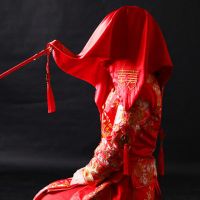 --喜称杆+金喜红盖头|正宗称杆中式婚礼称杆喜称 挑盖头专用喜棒结婚庆道具用品