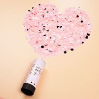 迷你礼炮樱花粉 特惠装[六只]|网红婚庆迷你礼炮筒节庆手持礼泡筒彩带彩花小礼炮生日派对喷花筒