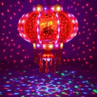LED走马灯+魔球[豪华旗舰款] 130号(外径75cm)一个|新年灯笼led旋转灯笼七彩灯笼结婚阳台乔迁红灯笼春节灯笼