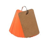 橙色 十本(可备注颜色)|单词卡空白加硬小卡片活页彩色英语单词卡片小本子随身diy贺卡