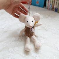 米白色jy毛衣老鼠约18cm|生肖鼠年吉祥物小老鼠毛绒小公仔书包挂件挂饰钥匙扣玩具玩偶女生
