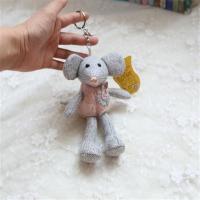 灰色jy毛衣老鼠约18cm|生肖鼠年吉祥物小老鼠毛绒小公仔书包挂件挂饰钥匙扣玩具玩偶女生