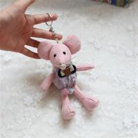 粉红色jy毛衣老鼠约18cm|生肖鼠年吉祥物小老鼠毛绒小公仔书包挂件挂饰钥匙扣玩具玩偶女生