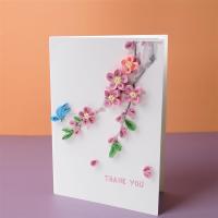 梅花底稿+衍纸条(无工具)|教师节送老师diy手工 康乃馨衍纸贺卡卡片幼儿园礼物儿童祝福感谢