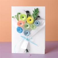 太阳花底稿+衍纸条(无工具)|教师节送老师diy手工 康乃馨衍纸贺卡卡片幼儿园礼物儿童祝福感谢