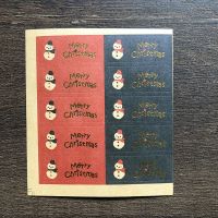 10张100贴圣诞雪人|圣诞节烫金圣诞树贺卡封口贴儿童礼品包装饼干糖果袋装饰贴不干胶