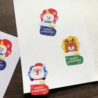 5张混发(圣诞封口贴)|圣诞节烫金圣诞树贺卡封口贴儿童礼品包装饼干糖果袋装饰贴不干胶