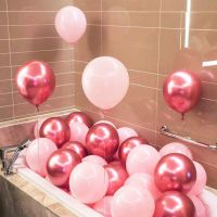玛卡粉50+金属红20个 气筒+打结器+胶点+彩带|结婚气球婚房装饰用品生日布置气球加厚防爆浪漫气球套餐气球