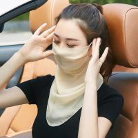 浅卡其|女防紫外线ohsunny防晒面罩面具冰丝女口罩护颈钓鱼面具防风全脸