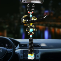 金福葫芦>黑色>送香水|汽车挂件车内吊饰葫芦符吊坠装饰品男女车载后视镜挂饰