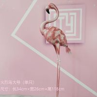 粉色单只大号|网红火烈鸟仿真新款铁艺婚庆道具森系婚礼建筑沙盘手绘杯计时圈