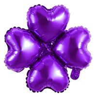 紫色50个|四叶草铝膜气球拱门50个节日开业场景布置店面点庆活动气球装饰