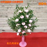 浅粉色(10支橄榄枝+10支洋牡丹) 粉色烤漆架子|新款婚庆路引花洋牡丹橄榄枝路引花拱门路引婚礼装饰布景引路花