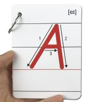 大号英语字母卡(老师推荐)|26个英文字母大小写识字卡片带笔顺音标学生学习用品字母贴认知卡