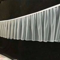 纯白 40厘米高双层瑞士纱/每米|婚庆云顶纱吊顶纱婚礼堂布置舞台道具瑞士纱酒店上空布置