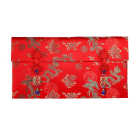 特大号双喜龙凤呈祥布艺红包1个装8~12万元 万元红包|万元布艺大红包结婚创意彩礼利是封改口费礼金袋绸缎聘礼包