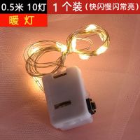 1个装 0.5米10灯#彩色[独立包装]|led灯串彩灯灯带花束鲜花包花拉菲草礼物礼盒鲜花生日灯串
