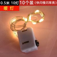 10个装 0.5米10灯#彩色[独立包装]|led灯串彩灯灯带花束鲜花包花拉菲草礼物礼盒鲜花生日灯串