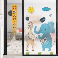款kc-02[静电免胶]送安装工具 30x60cm|窗户卡通动物自粘磨砂玻璃贴膜浴室卫生间透光不透明防窥贴纸移门