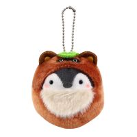 小浣熊企鹅|网红正能量企鹅家族书包小挂件毛绒玩偶挂饰公仔钥匙扣链学生礼物