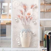 欧式花瓶 宽35cm*高120cm|窗户玻璃贴膜无胶静电磨砂透光不透明卫生间浴室厨房防窥厕所门贴