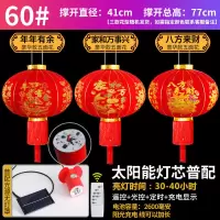 豪华款60#三款花型随机发单只价格 高太阳能光源锂电池6000毫安5米|智能遥控太阳能结婚灯笼喜庆阳台大门户外福字l