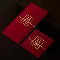 心心相印 大号长方形10个装|新款烫金结婚红包袋喜字开门利是封创意个性大号小号硬纸大号万元